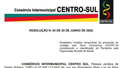 RESOLUÇÃO ADMINISTRATIVA 04/2020 - ESTABELECE MEDIDAS DE PREVENÇÃO CONTRA O CORONAVÍRUS