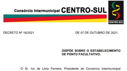 DECRETA PONTO FACULTATIVO DIA 11/10/2021